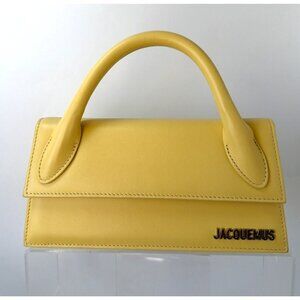 JACQUEMUS La Montagne Le Chiquito Long Bag Yellow Leather Bag